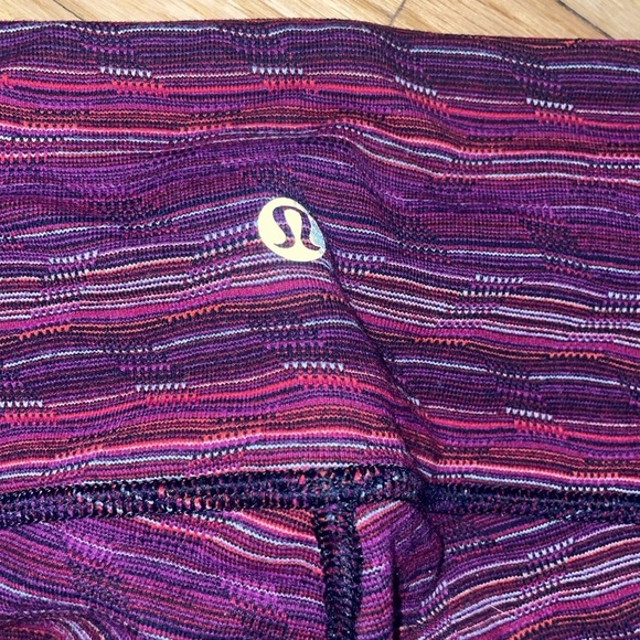 Lululemon Purple/Black TALL Leggings -4 - Picture 4 of 5